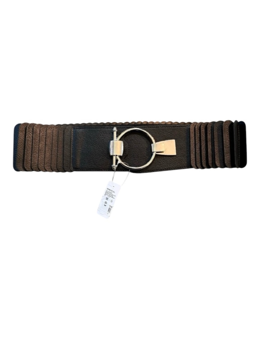 M & Y Faux Leather Stretchy Black with Silver 4/$40 Buckle Belt